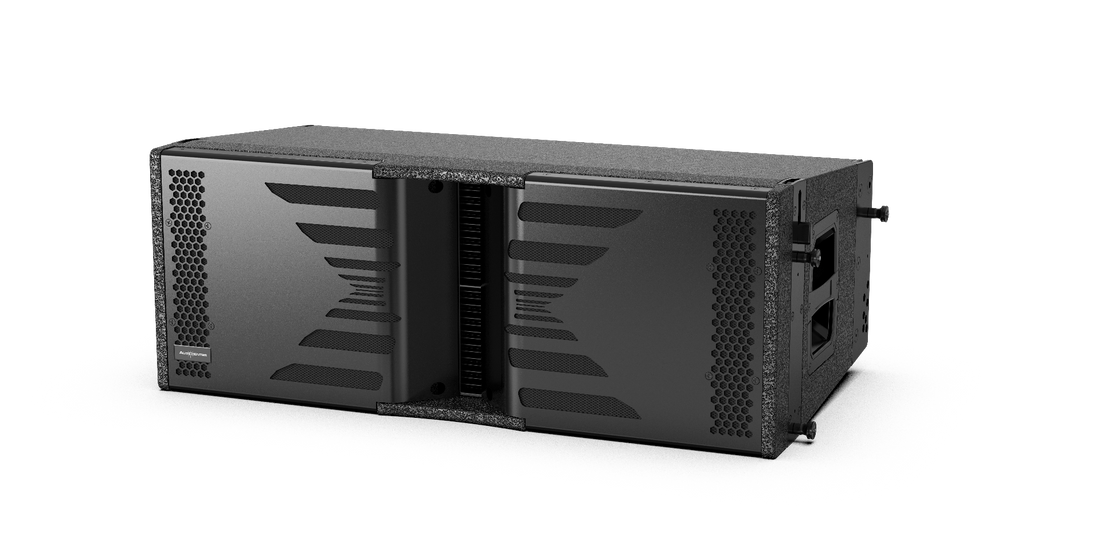 Black electronic equipment case on a white background