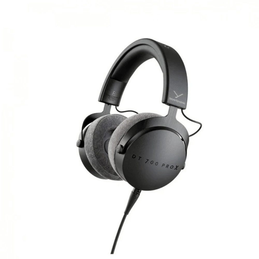 Black headphones with 'DT 700 PROX' text on a white background