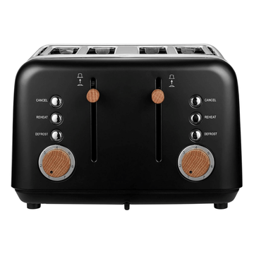 Boden Stark Anson Collection 4 Slice Stainless Steel Toaster - Black BS-TS401B (DEMO, OPEN BOX, NO WARRANTY)