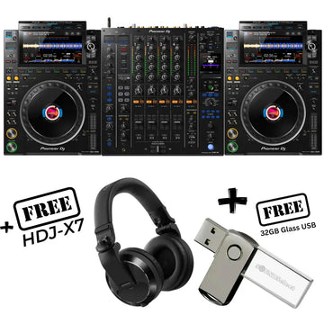 Pioneer CDJ3000 + DJM-A9 Bundle (FREE PIONEER HDJ-X7S & 32GB USB)