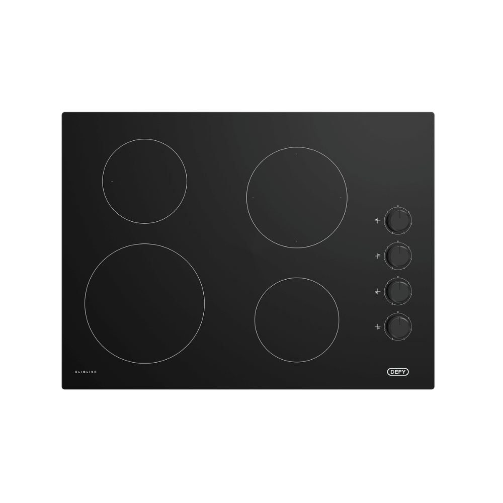 Defy DHD411 70cm Slimline Hob w/ Control Panel - Black Glass (DEMO, OPEN BOX, NO WARRANTY)