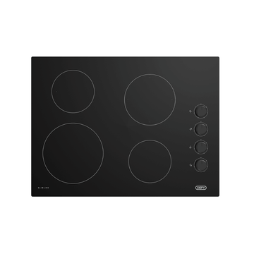 Defy DHD411 70cm Slimline Hob w/ Control Panel - Black Glass (DEMO, OPEN BOX, NO WARRANTY)