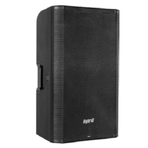 Black speaker with 'Harbort' branding on a white background