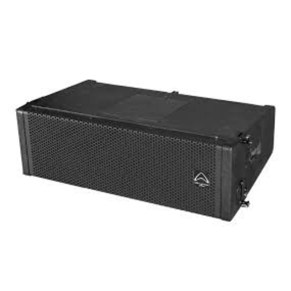 Black speaker on a white background
