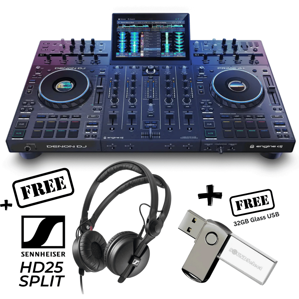 Denon Prime 4+ (FREE SENNHEISER HD25 SPLIT & 32GB USB)