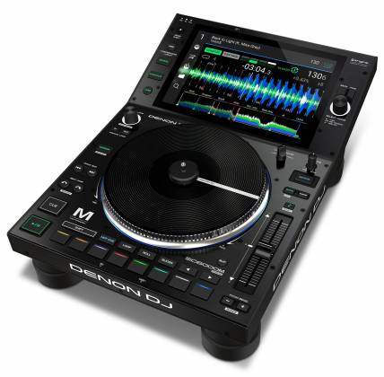 DJ player with turntable and digital display on a white background