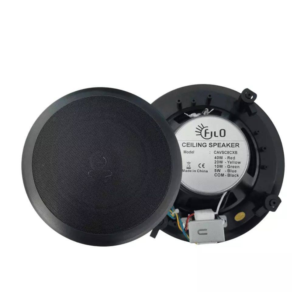 Filo CAVSC8CXB 8" CEILING SPEAKER COAX TWEETER METAL GRILL - BLACK