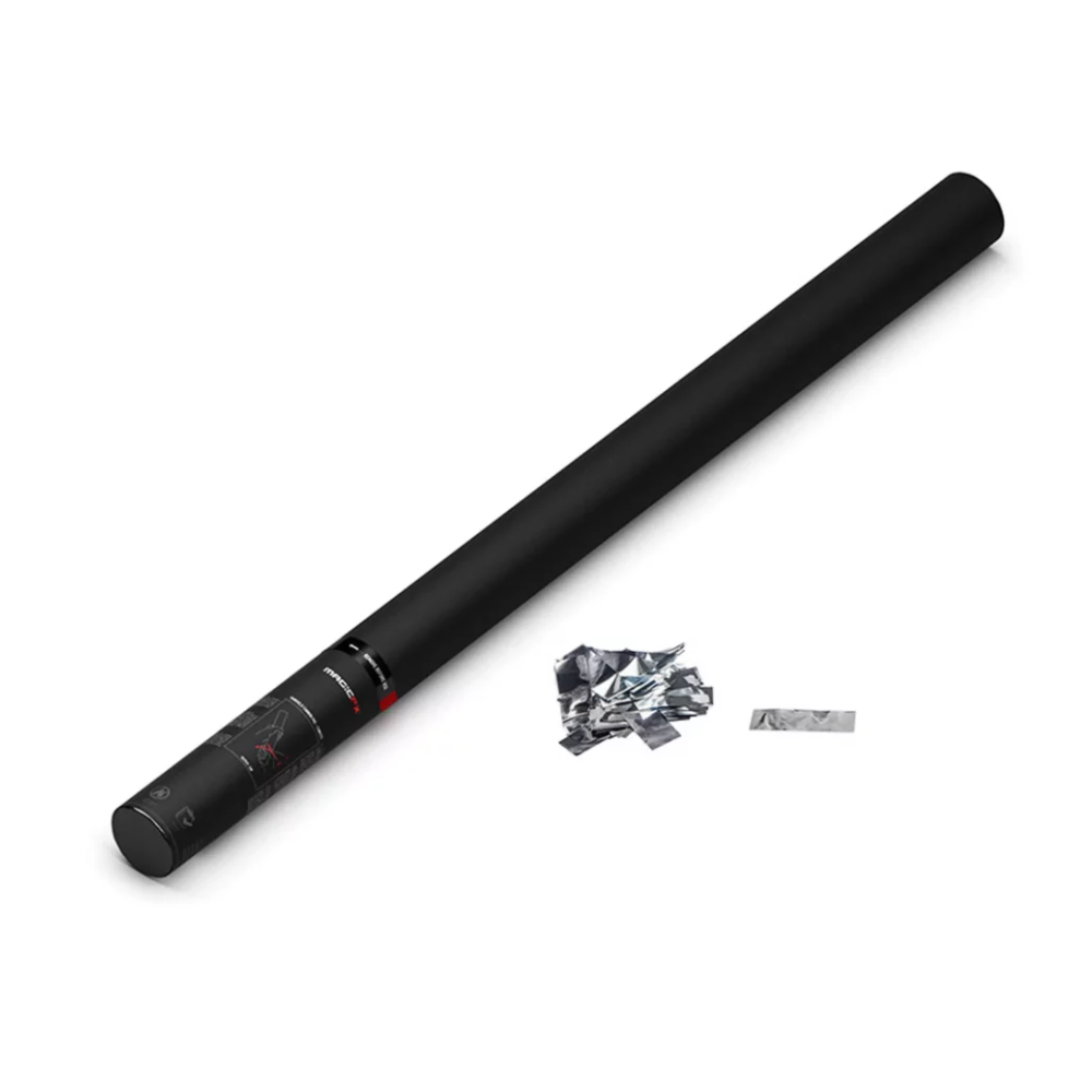 FILOFX HANDHELD CONFETTI CANNON 80CM SILVER