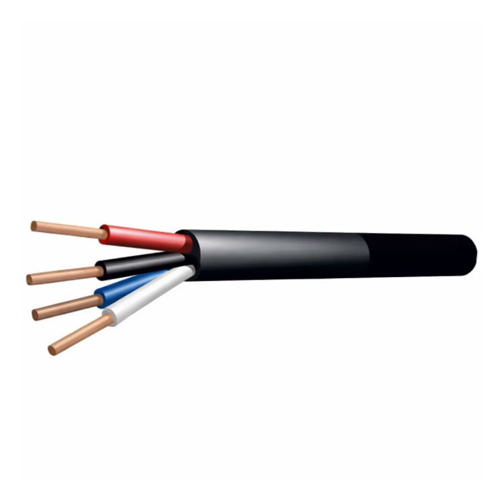 FILO RO2.5BX4 SPEAKER CABLE 2.5MM BLACK 4 CORE ROUND 100M
