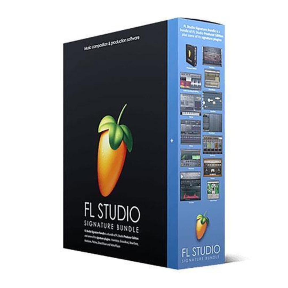 FL Studio software package box on a white background
