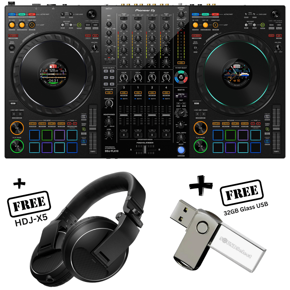 Pioneer DDJ-FLX10 (FREE PIONEER HDJ-X5 & 32GB USB)