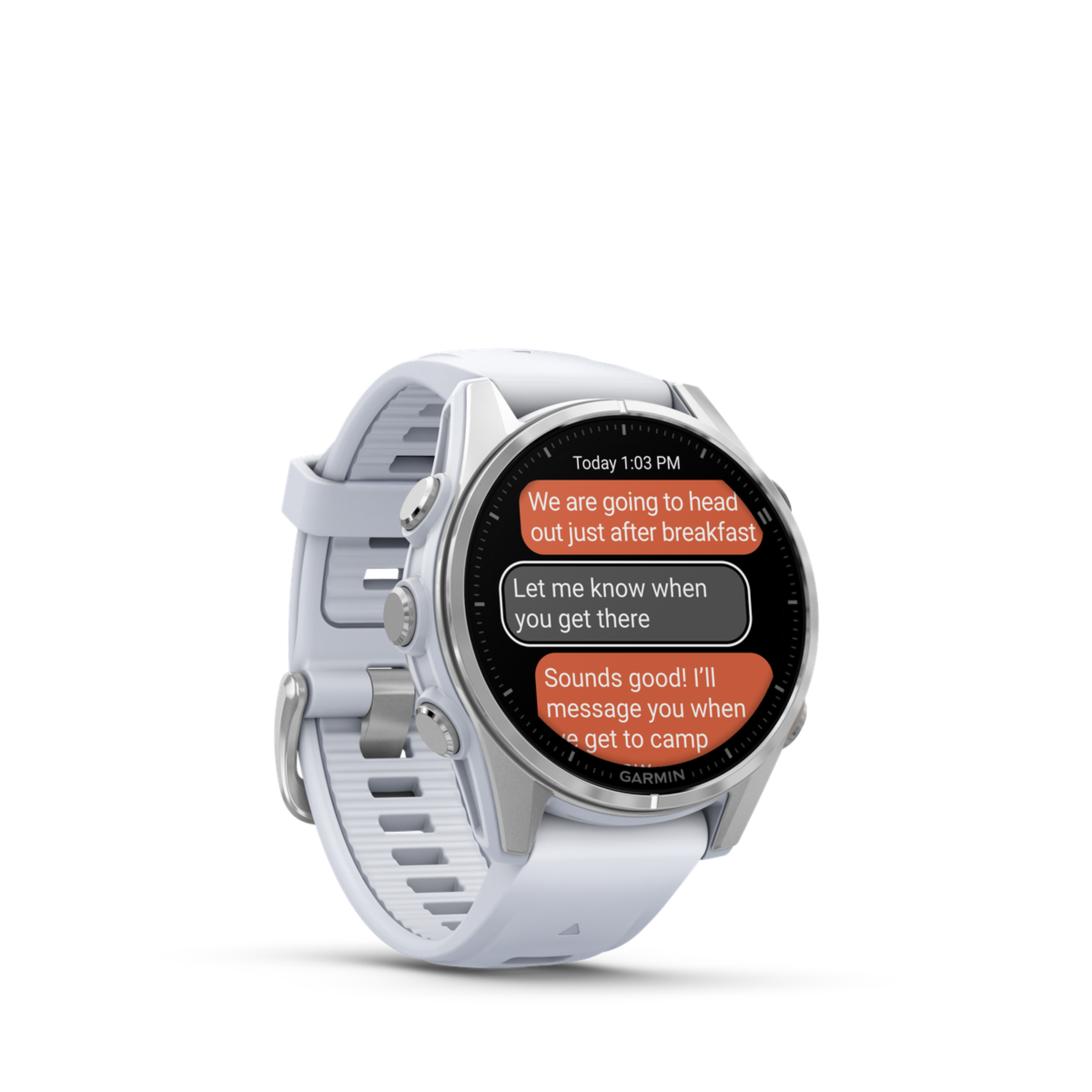 Garmin Fenix 8 - 43mm AMOLED Silver With Whiteston (DEMO, NO BOX, NO WARRANTY)