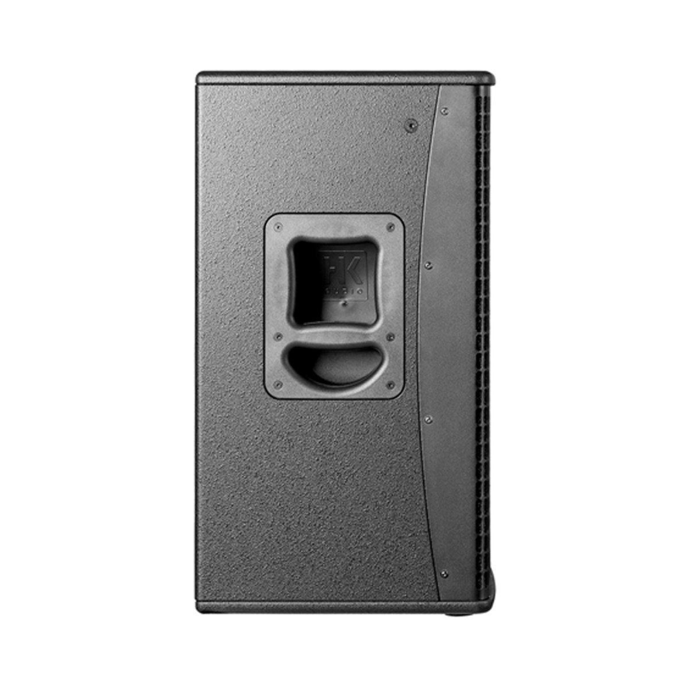 Black speaker on a white background