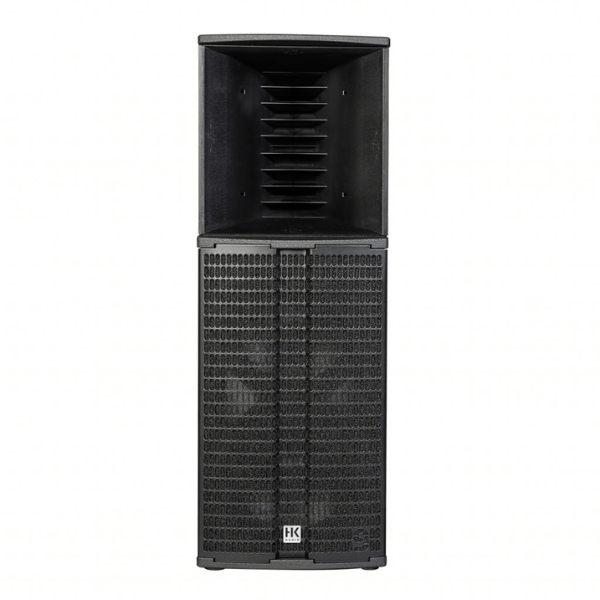 Black speaker on a white background