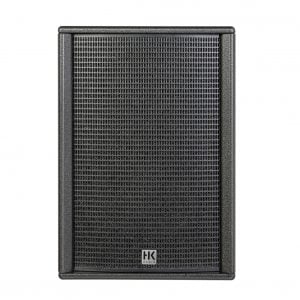 Black grille with HK logo on a white background