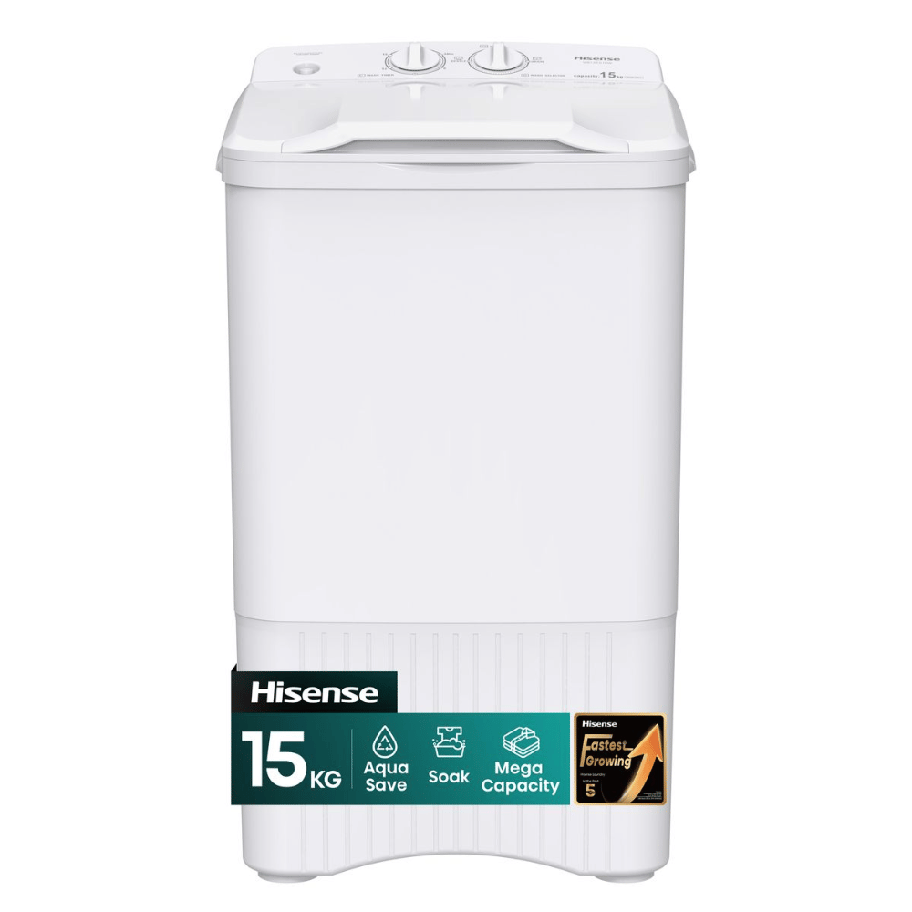 Hisense 15kg Single Tub Washing Machine - White (OPEN BOX, NO WARRANTY)