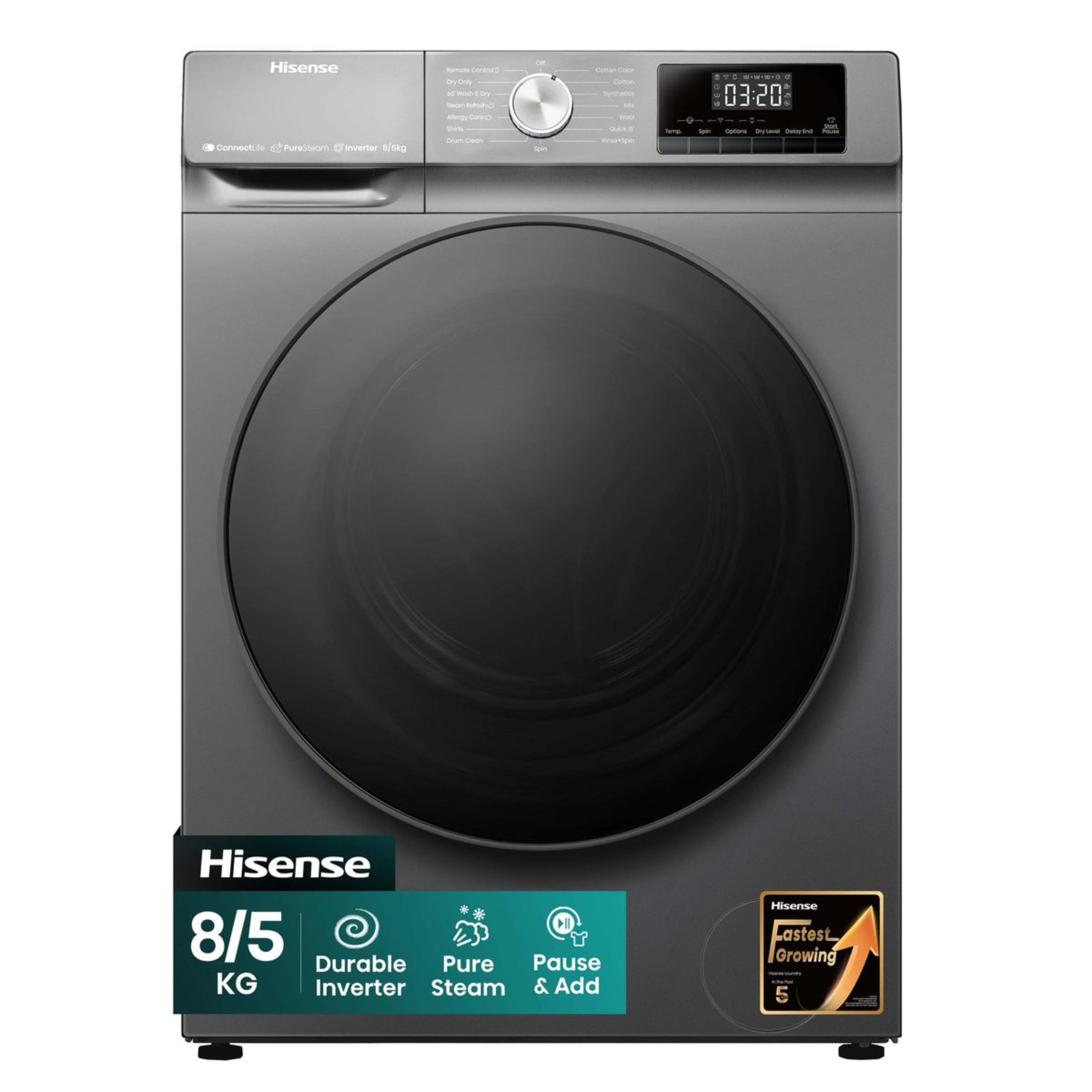 Hisense 8Kg/5Kg Smart Washer Dryer with Inverter (DEMO, OPEN BOX, NO WARRANTY)