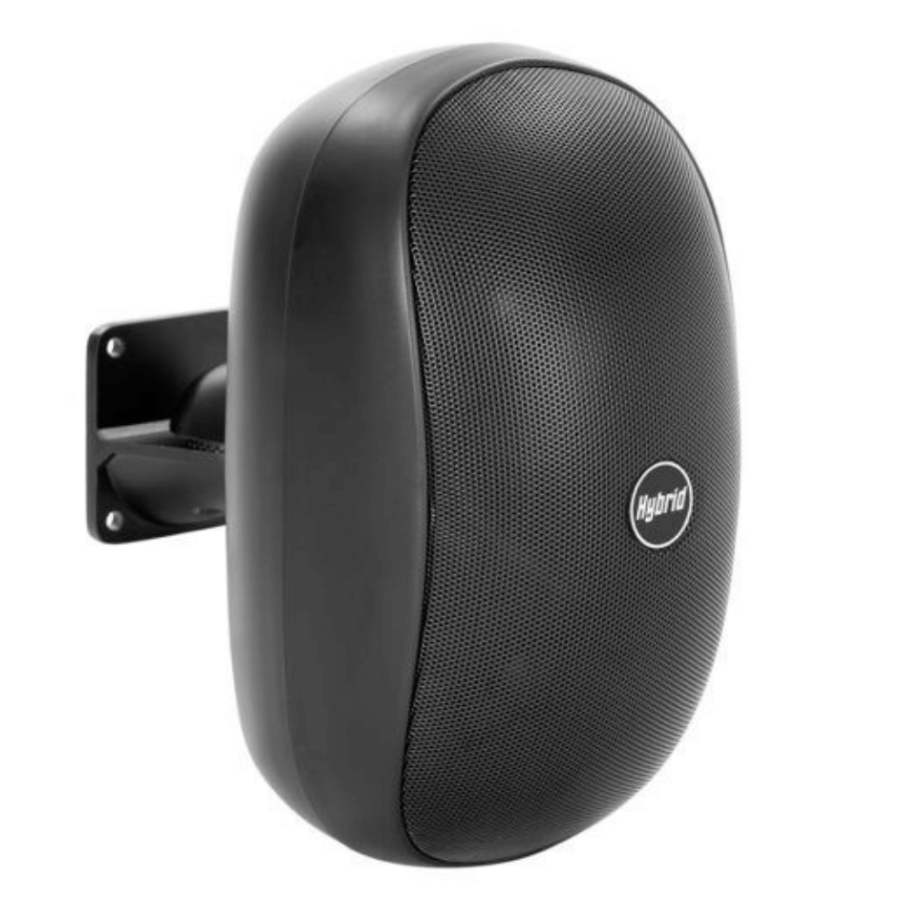 White outdoor speaker on a white background