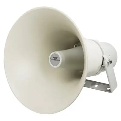 White outdoor speaker on a white background