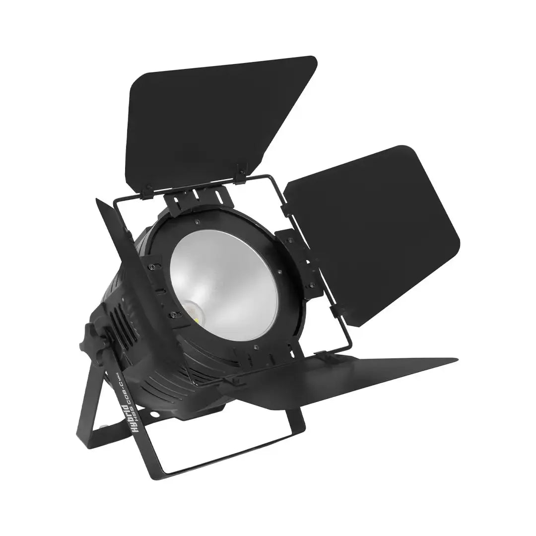 Black spotlight with adjustable shades on a white background