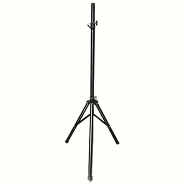 Black tripod stand on a white background
