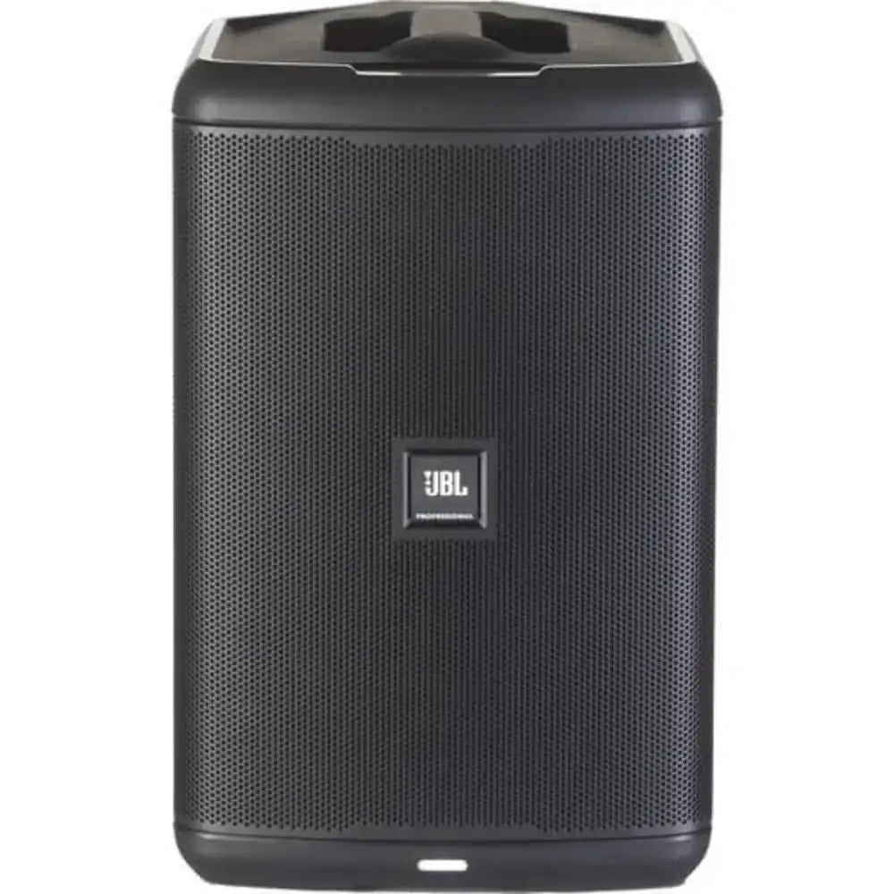 Black JBL speaker on a white background