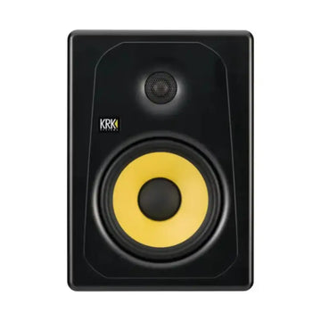 KRK studio monitor speaker on a white background