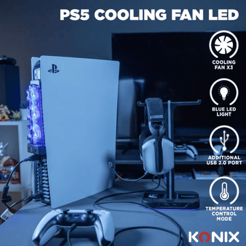 Konix PS5 Cooling Fan LED (Not compatible with the PS5 SLIM or PRO) (DEMO, NO WARRANTY)