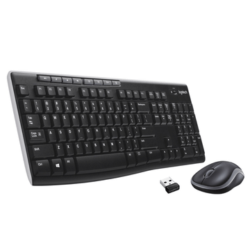 Logitech MK270 Wireless Keyboard and Mouse -Black (DEMO, NO WARRANTY)
