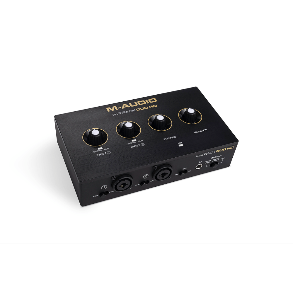 M-Audio M-Track Duo HD audio interface on a white background