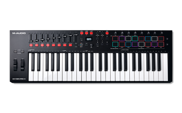 M-Audio keyboard controller on a white background