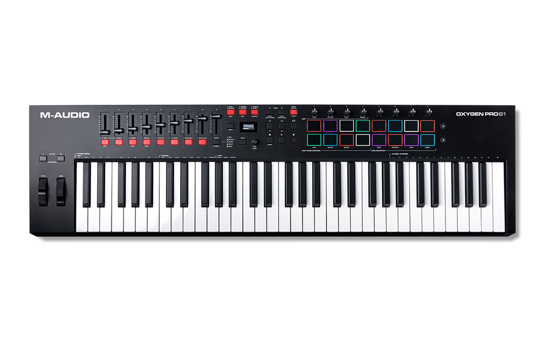 M-Audio keyboard on a white background