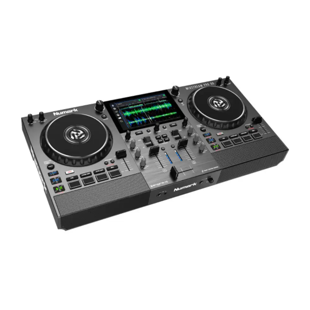 DJ controller with Numark logo on a white background
