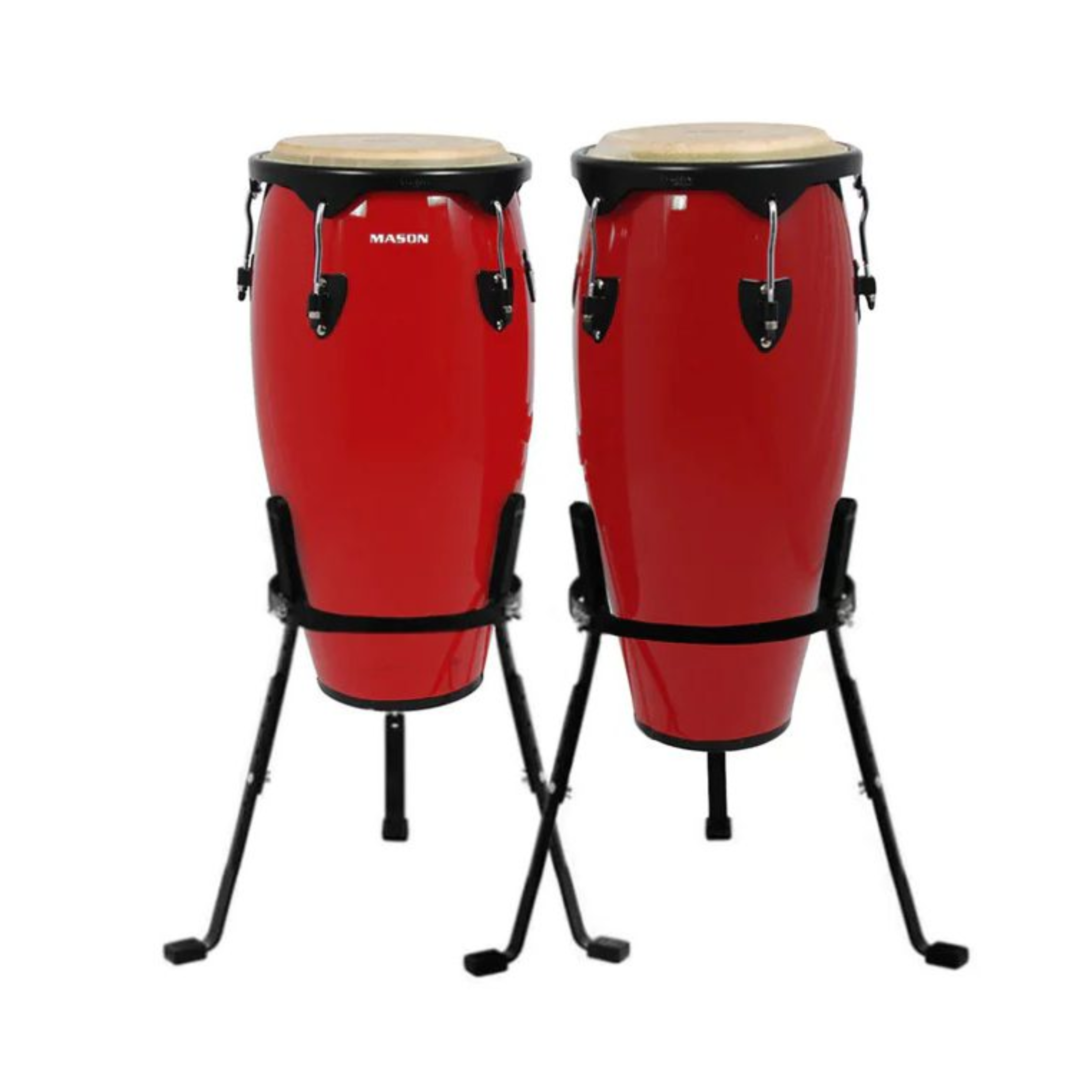 Mason AL-124FW-RD 10″ + 11″ Fiberglass Conga Set : Red