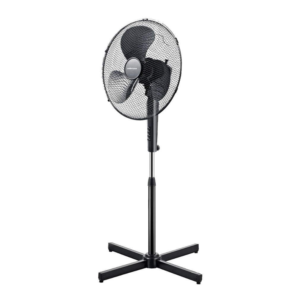 Mellerware Fan 3 Speed Pedestal Plastic Black 40cm (DEMO, NO WARRANTY)