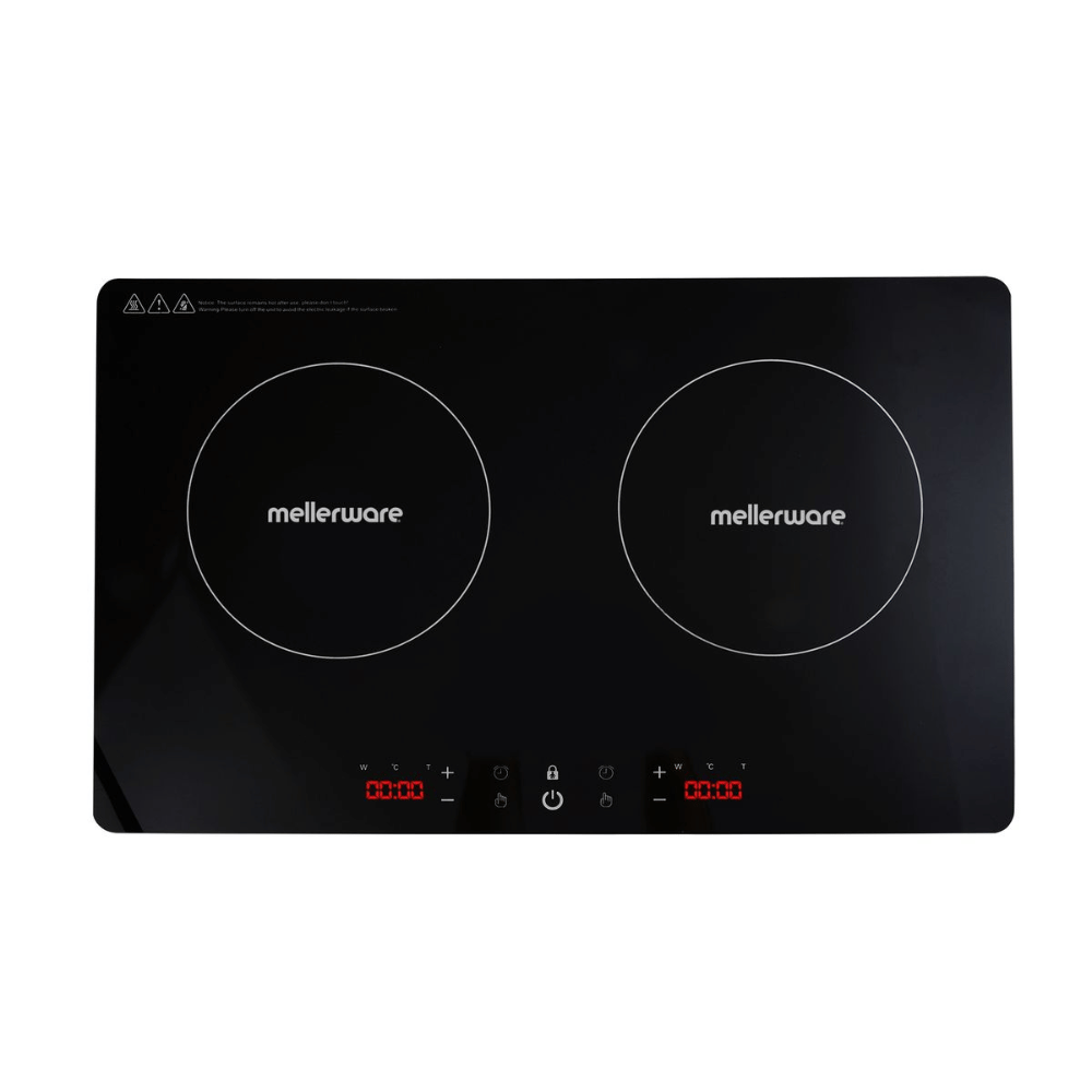 Mellerware Induction Cooker Double Glass Black 3000W