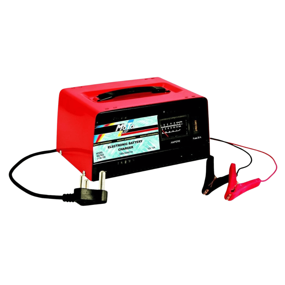 Motoquip - 12 Amp Battery Charger Metal Case (OPEN BOX, NO WARRANTY)