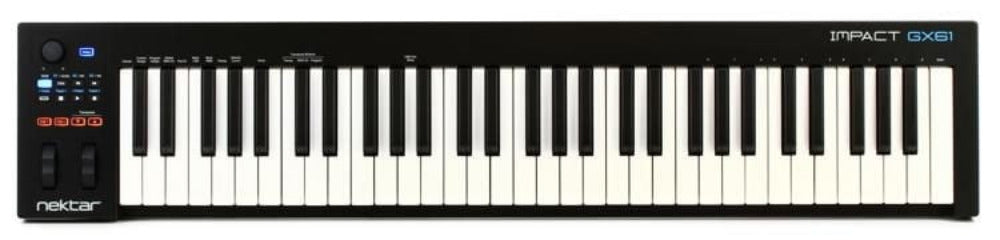 Keyboard controller with Nektar branding on a white background