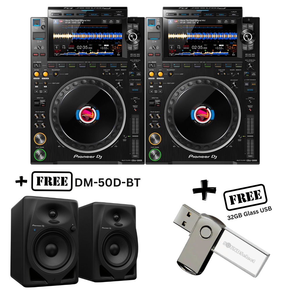 Pioneer CDJ3000 - PAIR (FREE PIONEER DM-50D BT & 32GB USB)