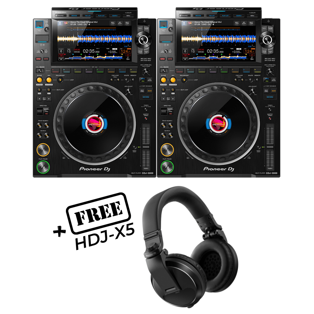 Pioneer CDJ3000 - PAIR (FREE PIONEER HDJ-X5)