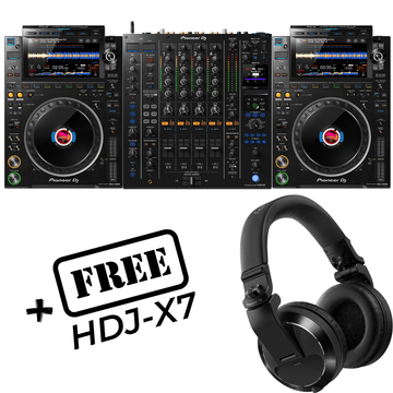 Pioneer CDJ3000 + DJM-A9 Bundle (FREE PIONEER HDJ-X7S)