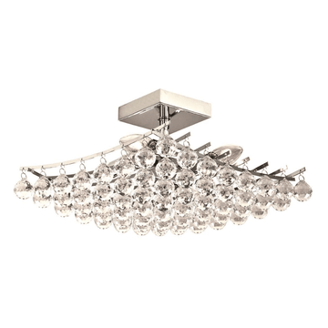 Polished Chrome Ceiling Fitting with Acrylic Crystals (DEMO, OPEN BOX, NO WARRANTY)