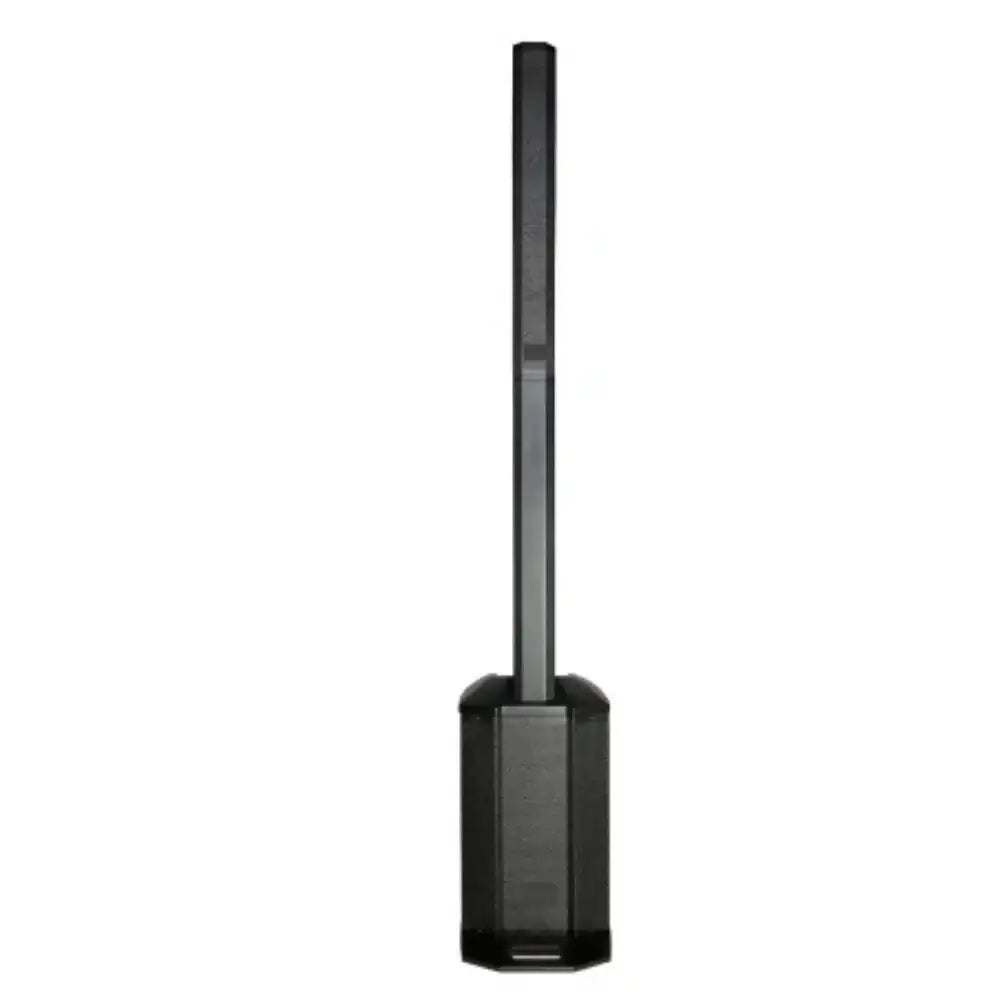Black outdoor umbrella stand on a white background