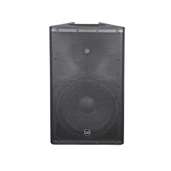 Black speaker on a white background