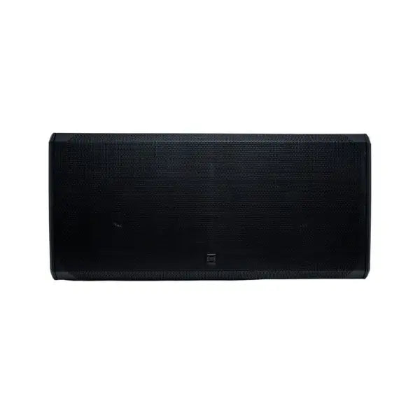 Black rectangular speaker on a white background
