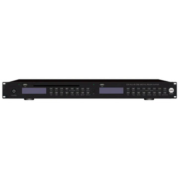 Black electronic equipment on a white background