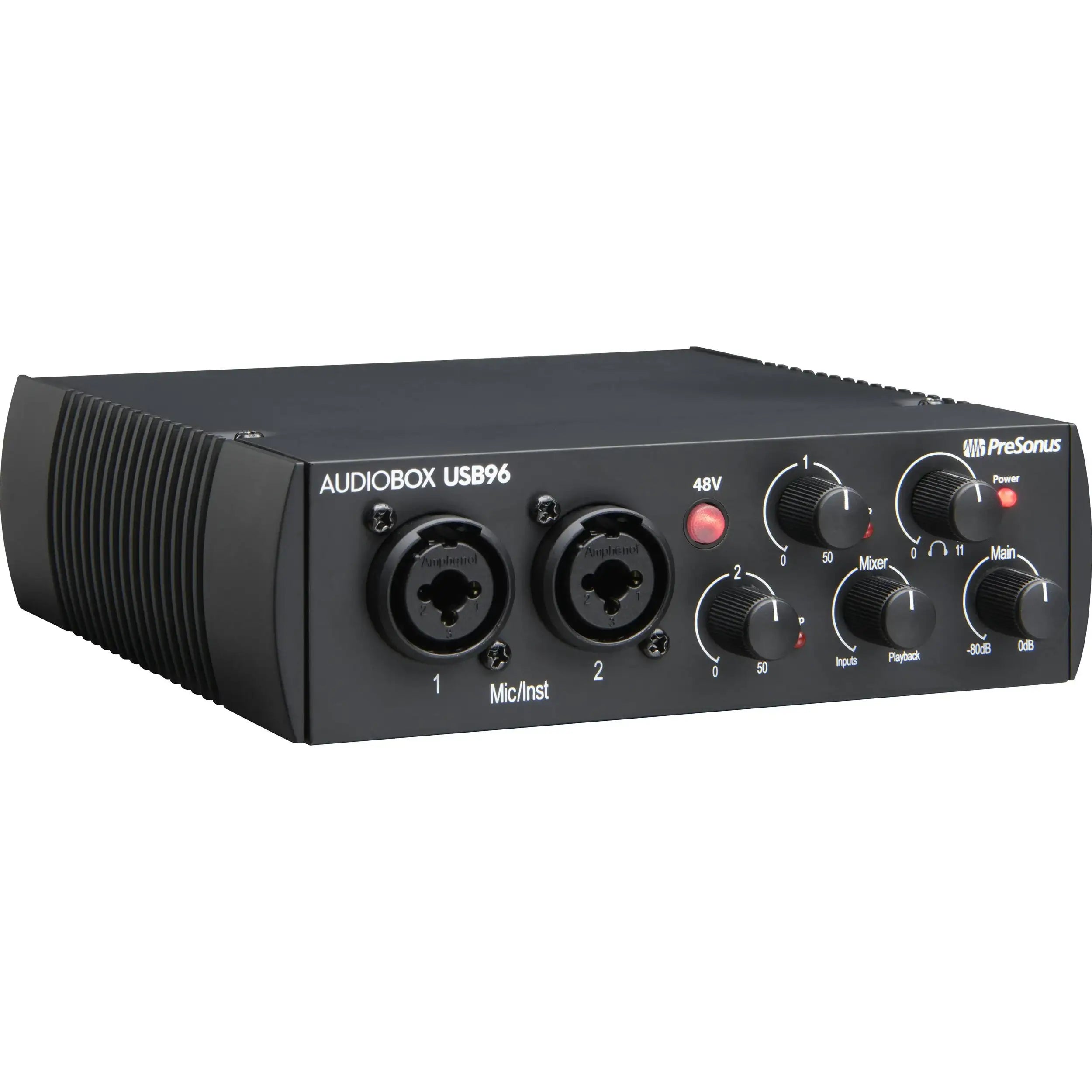 PreSonus AudioBox USB96 audio interface on a white background