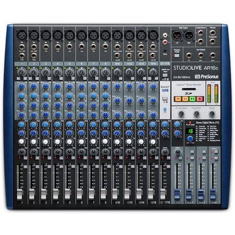 PreSonus StudioLive AR16C mixing console on a white background