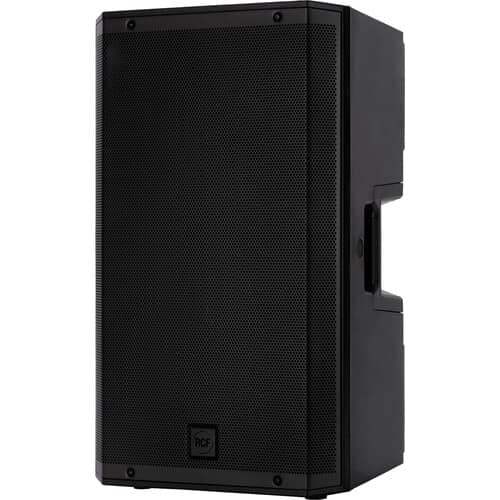 Black speaker on a white background