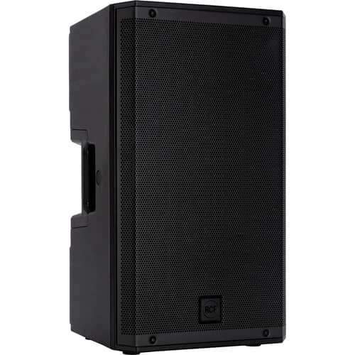 Black speaker on a white background